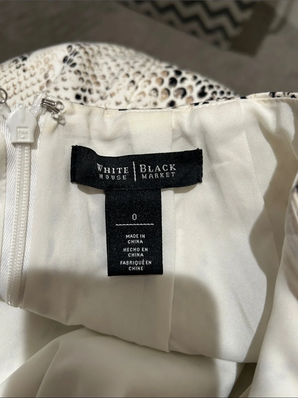 WHBM Snake-Print pencil Skirt in Beige & Black - Picture 3 of 4